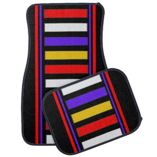 Colorful Modern Cute Stripes Pattern          Car Floor Mat