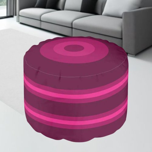 Colorful Modern Cute Stripes Pattern Pouf