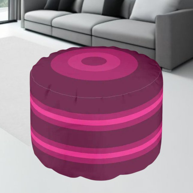 Colorful Modern Cute Stripes Pattern Pouf (Creator Uploaded)