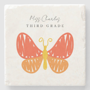 Colorful Modern Cute Teacher Appreciation Gift Stone Coaster
