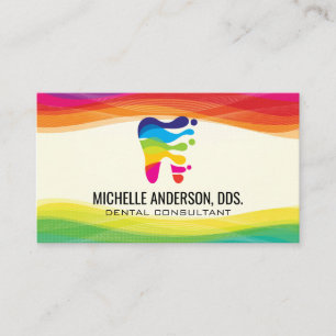 Colorful Modern Dental Logo Business Card