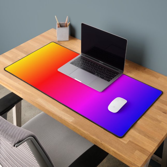 Colorful Modern Design Rainbow Colors Desk Mat (Office 2)