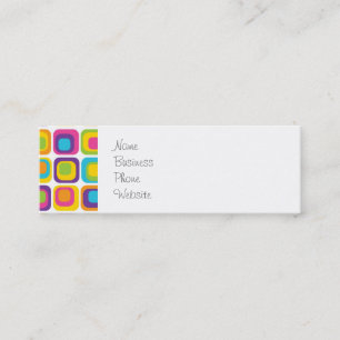 Colorful Modern Dots and Squares Pattern Gifts Mini Business Card