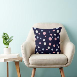 Colorful Modern Dots Pattern  Throw Pillow