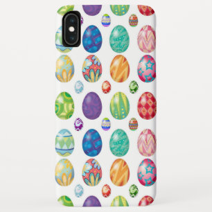 Colorful Modern Easter Eggs Pattern   Holidays iPhone XS Max Case