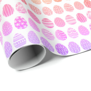 Colorful modern Easter Eggs Pattern Wrapping Paper