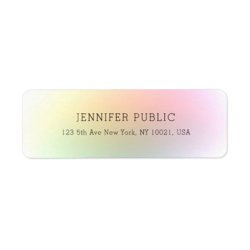 Colorful Modern Elegant Minimalist Template Label