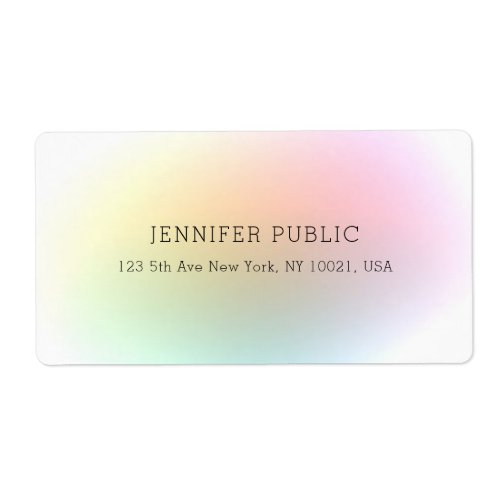 Colorful Modern Elegant Professional Minimalist Label