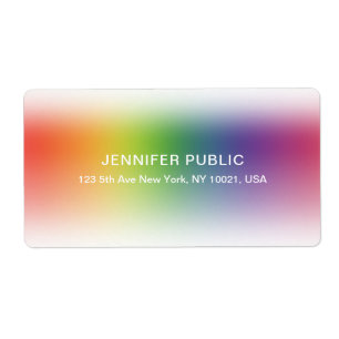 Colorful Modern Elegant Template Shipping Address Label