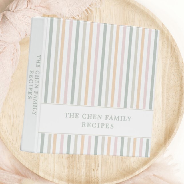 Colorful Modern Family Recipe 3 Ring Binder (Creator Uploaded)