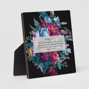 Colorful modern floral Christian gift Plaque