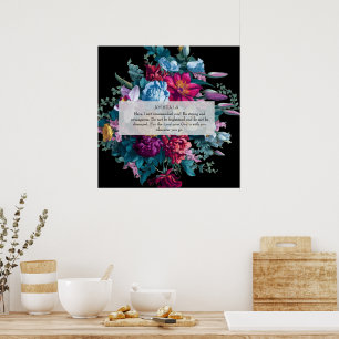 Colorful modern floral Christian gift Wall art