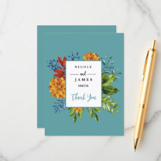 Colorful Modern Floral Enclosure Card