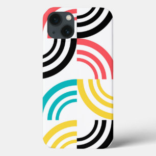 Colorful, modern, fun, cheerful geometric graphic iPhone 13 case