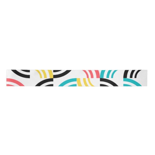 Colorful modern fun cheerful geometric graphic satin ribbon