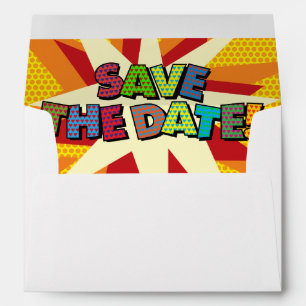 Colorful Modern Fun Save the Date Envelope