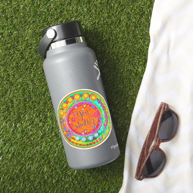 Colorful Modern Fun You Matter Inspirivity Sticker (HydroFlask Insitu)