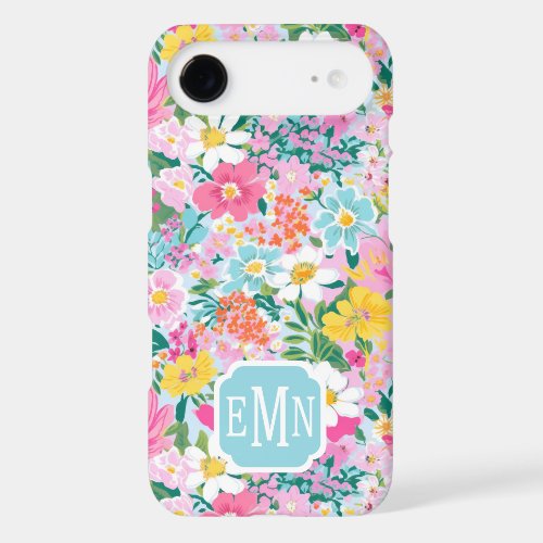 Colorful Modern Garden Monogrammed iPhone 17 Air Case