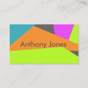 colorful modern geometric abstract art custom business card