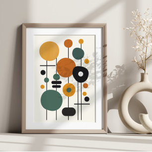 Colorful Modern Geometric Abstract Art Poster