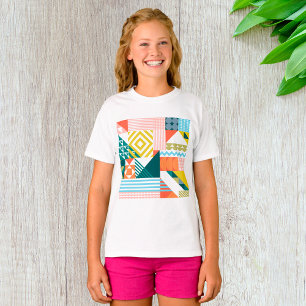 Colorful Modern Geometric Abstract Pattern  T-Shirt