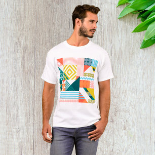 Colorful Modern Geometric Abstract Pattern  T-Shirt
