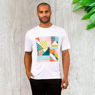 Colorful Modern Geometric Abstract Pattern  T-Shirt