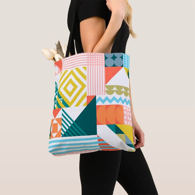 Colorful Modern Geometric Abstract Pattern  Tote Bag (Creator Uploaded)