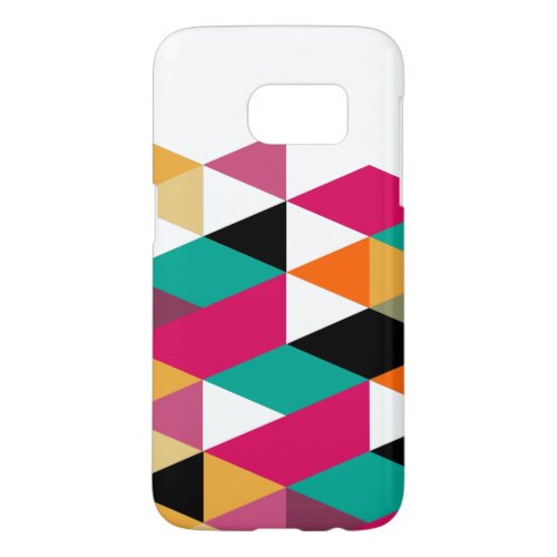 Colorful Modern Geometric Abstract Triangles Samsung Galaxy S7 Case