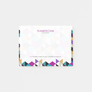 Colorful Modern Geometric Abstract Triangles Post-it Notes