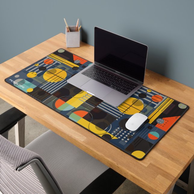 Colorful modern geometric art desk mat (Office 2)