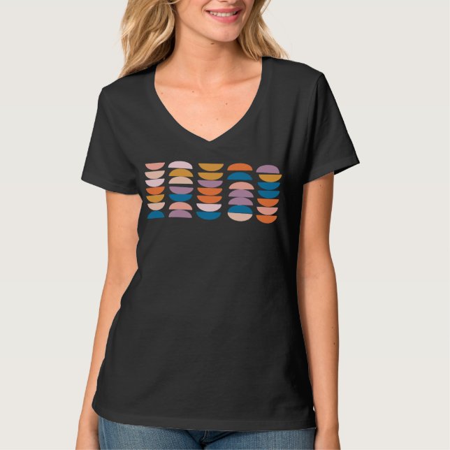 Colorful Modern Geometric Design T-Shirt (Front)