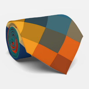Colorful Modern Geometric Diamond Pattern #22 Neck Tie