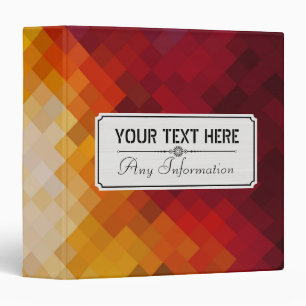 Colorful Modern Geometric Diamond Pattern #6 Binder