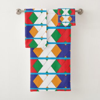Colorful Modern Geometric Diamond Pattern