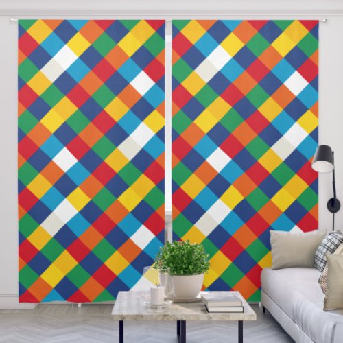 Colorful Modern Geometric Pattern Blackout Curtains