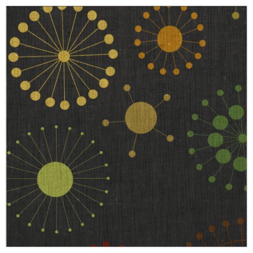 Colorful Modern Geometric Pattern Gray Background Fabric