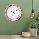 Colorful Modern Geometric Pattern Square Clock<br><div class="desc">Colorful Modern Geometric Pattern Wall Clock features a colorful modern geometric pattern. Designed by Evco Studio www.zazzle.com/store/evcostudio</div>