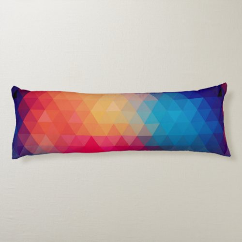 Colorful Modern Geometric Polygonal Pattern Body Pillow