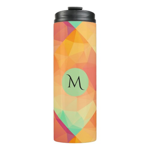 Colorful Modern Geometric Polygonal Pattern Thermal Tumbler