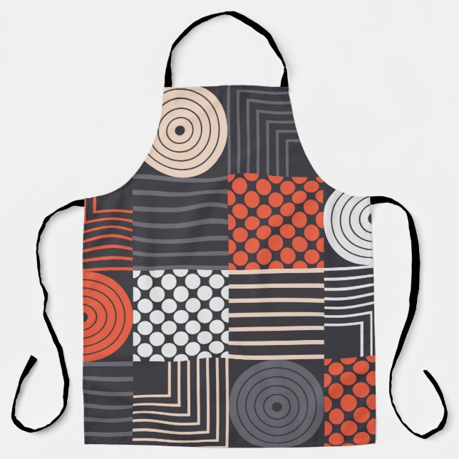 Colorful modern geometric seamless pattern apron (Front)