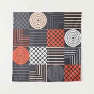 Colorful modern geometric seamless pattern tapestry