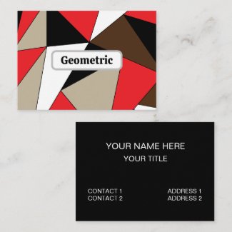Colorful Modern Geometric Shapes Business Card