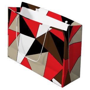 Colorful Modern Geometric Shapes Large Gift Bag