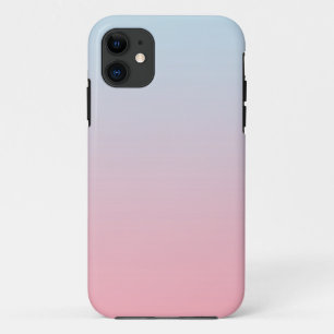 Colorful Modern Gradient Ombre Pastel PInk Blue iPhone 11 Case