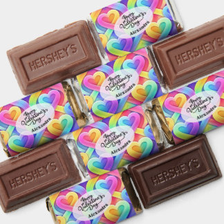 Colorful Modern Hearts Pattern Valentine’s Day Hershey's Miniatures
