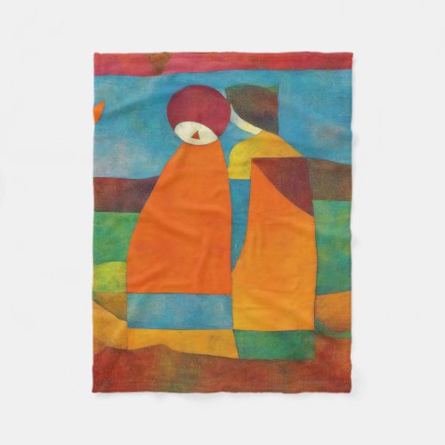Colorful Modern Impressionist Couple 1 Fleece Blanket