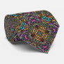 Colorful Modern Mandala Square Mosaic Pattern Tie