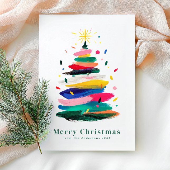 Colorful Modern Merry Christmas Holiday Card (Creator Uploaded)