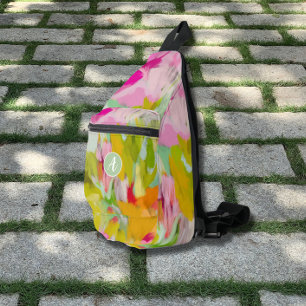 Colorful Modern Monogram Sling Bag